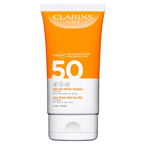 Clarins Gel-Aceite Solar para el Cuerpo SPF50 150 ml