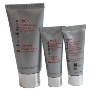 Set Elizabeth Arden Pro Sensitive Skin Try Me Kit Limpiador Facial Gentle 50 ml + Serum Antiedad Age Defying 15 ml + Triple Acción Protectora SPF 50 15 ml