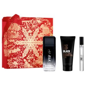 Estuche Carolina Herrera 212 Vip Black Men Eau de Parfum 100 ml + Regalo