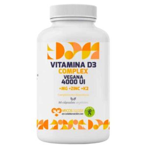 Doctora Odile Fernández Vitamina D3 Complex Vegana. 4000 UI D3+Mg+K2+Zn 90 cápsulas